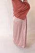 Load image into Gallery viewer, Women&#39;s reversible 2-in-1 abaya 3-piece set in pink and light pink. Includes an outer abaya, underdress, and matching hijab in a darker pink shade. Versatile modest wear, perfect for any occasion. High-quality satin fabric, elegant design, and modest fashion essentials. One set, multiple ways to style.
